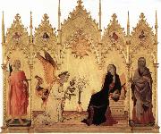 Simone Martini Annunciation with Two Saints and Four Prophets Spain oil painting artist